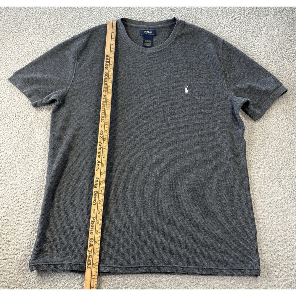 Polo Ralph Lauren Pajama Set Mens XL Gray Waffle Knit Thermal Short Sleeve - Picture 3 of 12